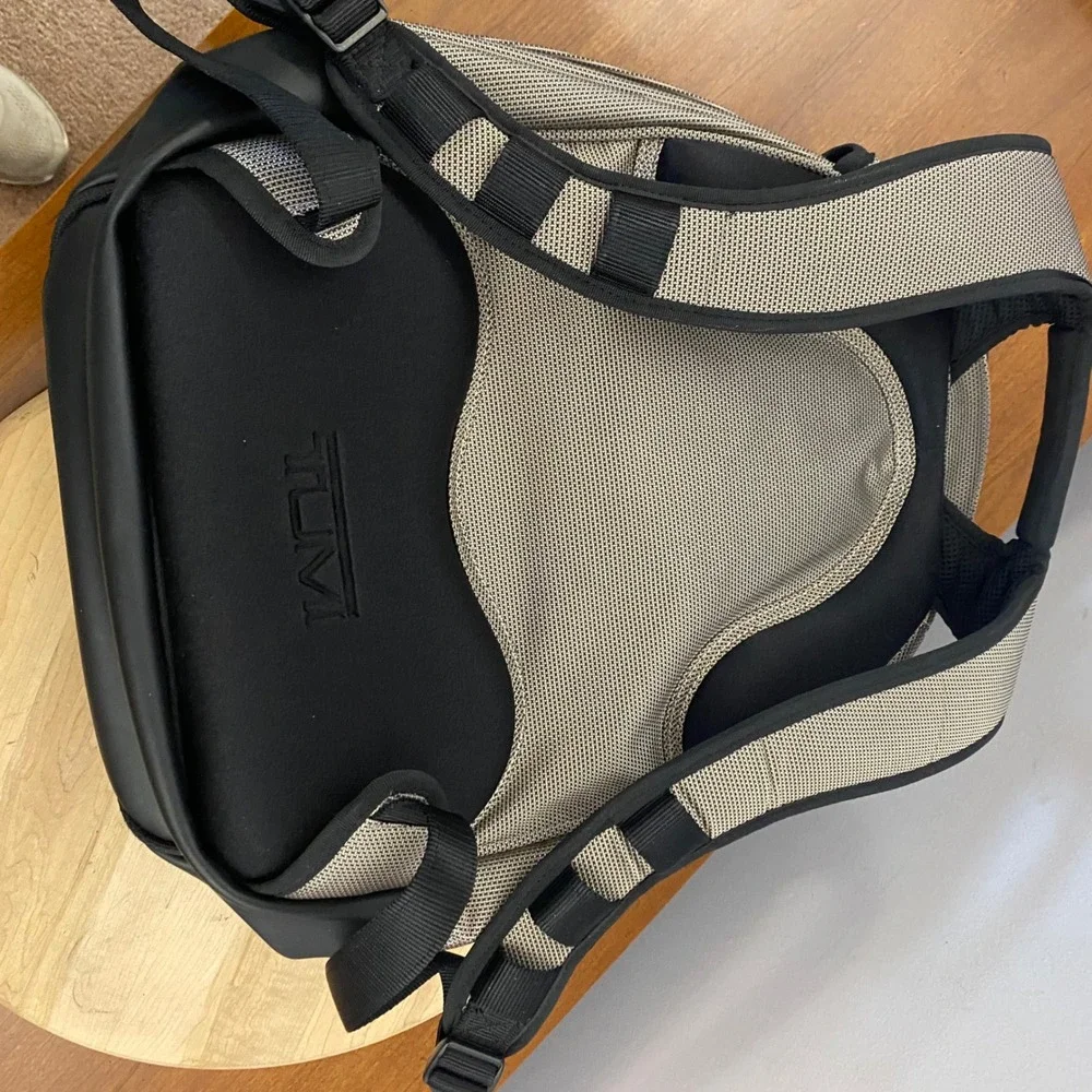 Tumi T2 Vintage Ballistic Nylon Laptop Travel Backpack Gray Black Tech Daypack
